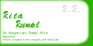 rita rumpl business card